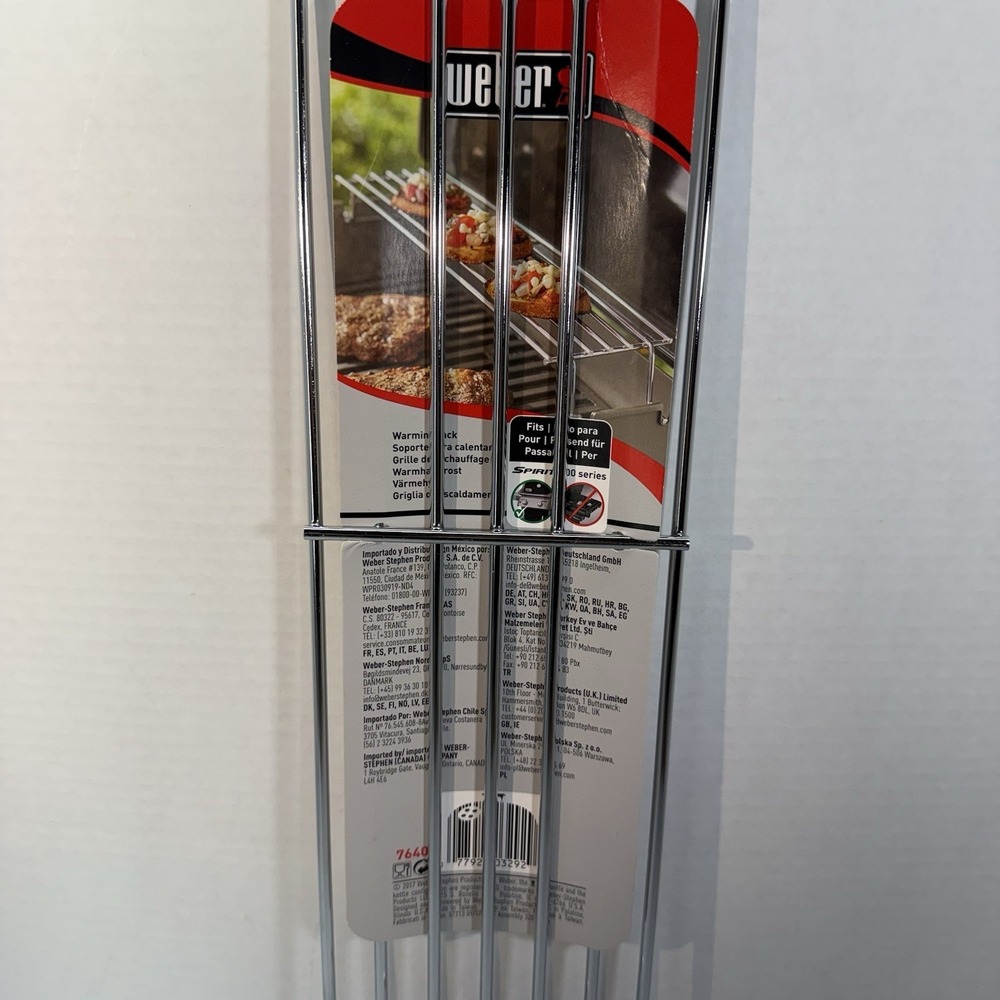 Weber 7640 Warming Rack for Spirit 200 Series Gas Grills Dishwasher Safe New! - Picture 3 of 8